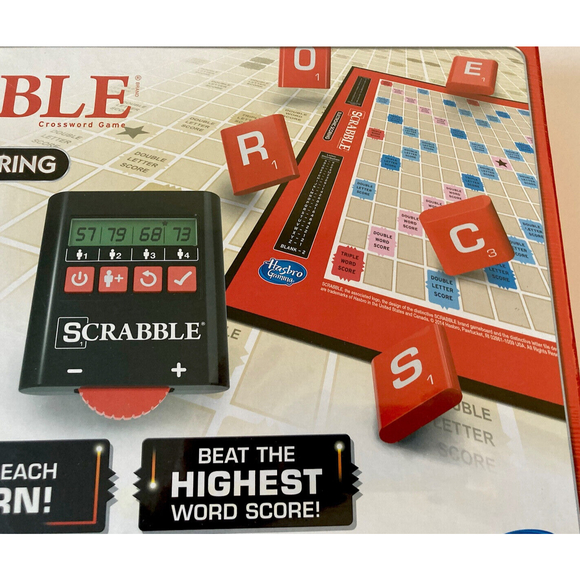 Scrabble Board Game w/ Electronic Scoring NEW Family Fun - Picture 4 of 6